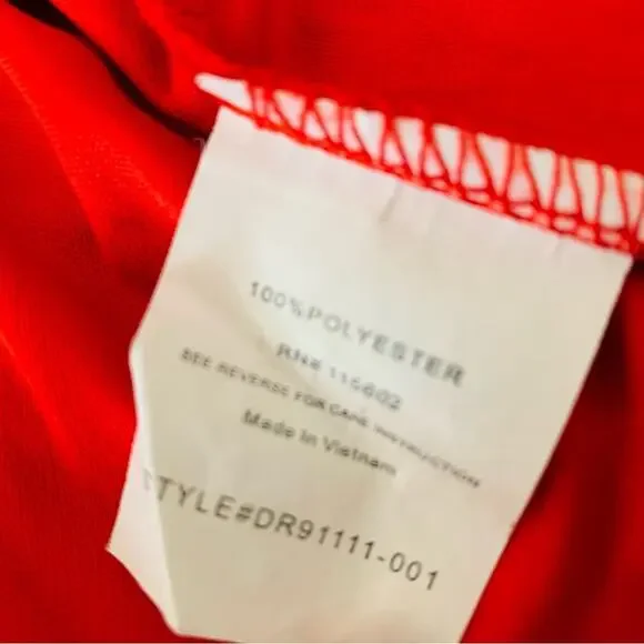 Lush | Red mini dress size small chiffon - Picture 4 of 5